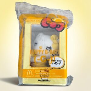 HELLO KITTY McDonalds Plush Charm Kitty@Messenger Series 2008 NWT HAPPY B-DAY!